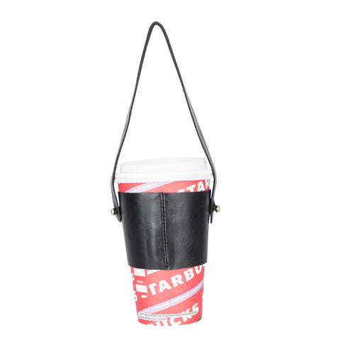 Estuche de transporte para tazas de café de cuero Salerno 