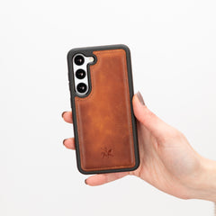 Funda de cuero Lucca Snap On para Samsung Galaxy S23