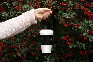 Salerno Leather Coffee Cup Carrying Case