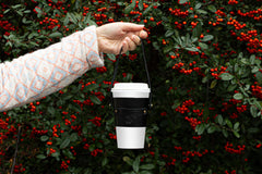 Salerno Leather Coffee Cup Carrying Case