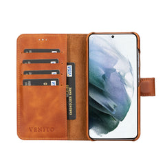 Funda tipo billetera de cuero con bloqueo RFID Florence para Samsung Galaxy S23