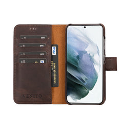 Funda tipo billetera de cuero con bloqueo RFID Florence para Samsung Galaxy S23