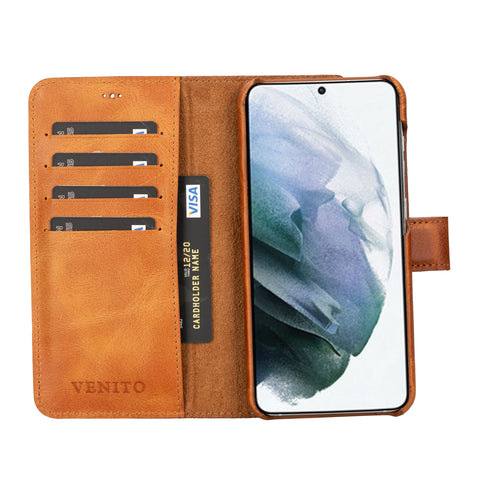 Funda tipo billetera de cuero con bloqueo RFID Florence para Samsung Galaxy S23 Plus