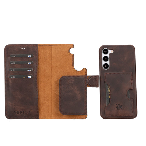 Funda tipo billetera de cuero con bloqueo RFID Florence para Samsung Galaxy S23 Plus