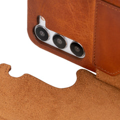 Funda tipo billetera de cuero con bloqueo RFID Florence para Samsung Galaxy S23 Plus