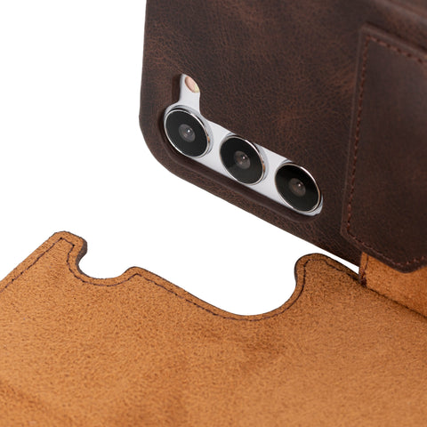 Funda tipo billetera de cuero con bloqueo RFID Florence para Samsung Galaxy S23 Plus