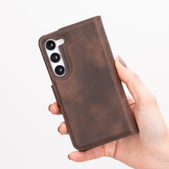 Funda tipo billetera de cuero con bloqueo RFID Florence para Samsung Galaxy S23