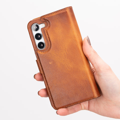 Funda tipo billetera de cuero con bloqueo RFID Florence para Samsung Galaxy S23 Plus