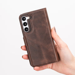 Funda tipo billetera de cuero con bloqueo RFID Florence para Samsung Galaxy S23 Plus