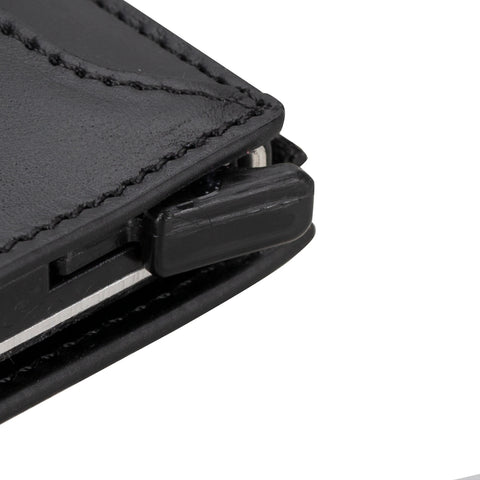 Leather Zip Mechanical Card Holder