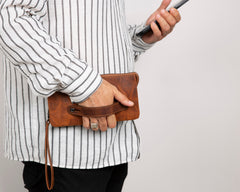 Majeste Leather Clutch Bag