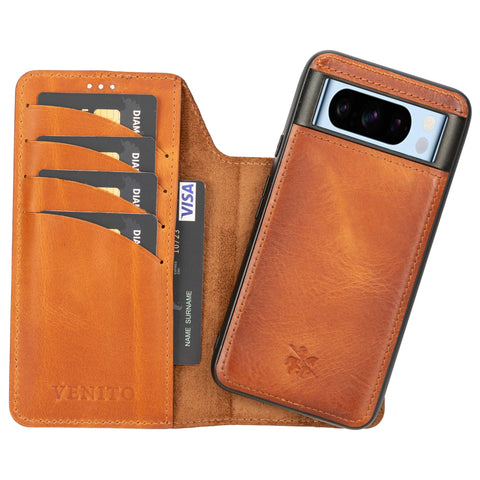 Ravenna RFID Blocking Detachable Leather Wallet Case for Google Pixel 8 Pro