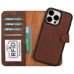 Magic iPhone 16 Series Detachable Genuine Leather Case / MW