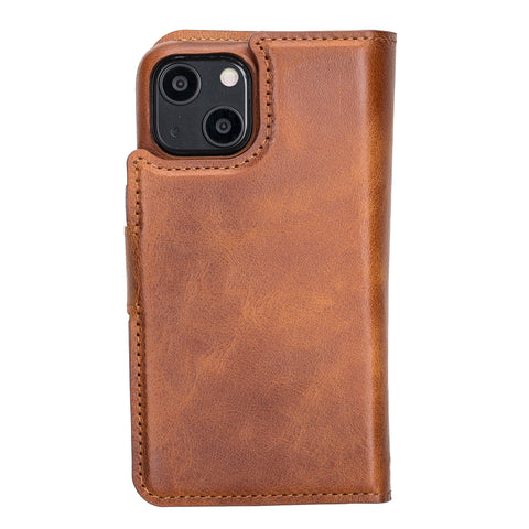 Funda tipo billetera de cuero Florence para iPhone 13 Mini