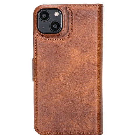 Funda tipo billetera de cuero con bloqueo RFID Florence para iPhone 13