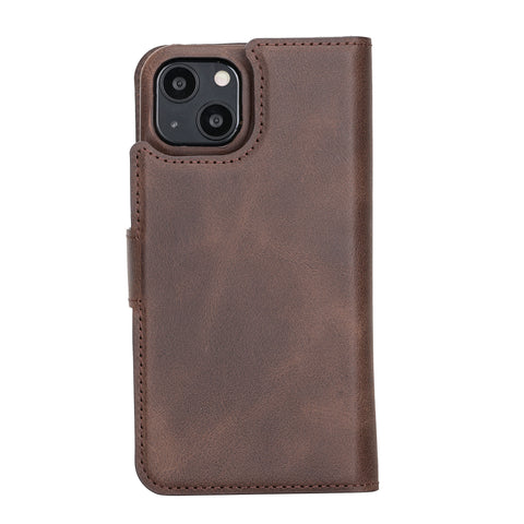 Funda tipo billetera de cuero con bloqueo RFID Florence para iPhone 13