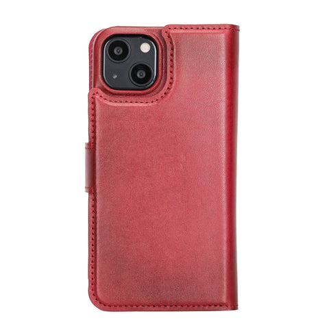 Funda tipo billetera de cuero con bloqueo RFID Florence para iPhone 13