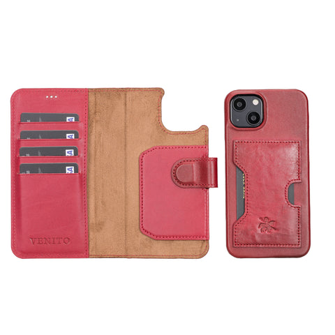 Funda tipo billetera de cuero con bloqueo RFID Florence para iPhone 13