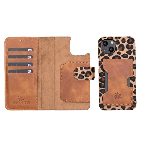 Funda tipo billetera de cuero con bloqueo RFID Florence para iPhone 13
