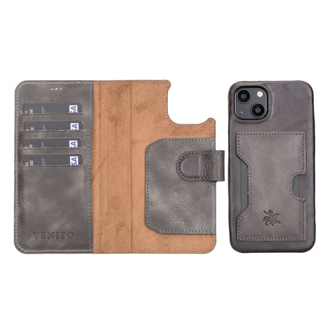 Funda tipo billetera de cuero con bloqueo RFID Florence para iPhone 13
