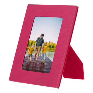 Leather Photo Frame, 22x17cm (15x10 Photo) - Boysenberry
