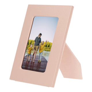 Leather Photo Frame, 22x17cm (15x10 Photo) - Cantaloupe