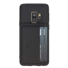 Funda tipo billetera de cuero Pisa Snap On con soporte para Samsung Galaxy S9