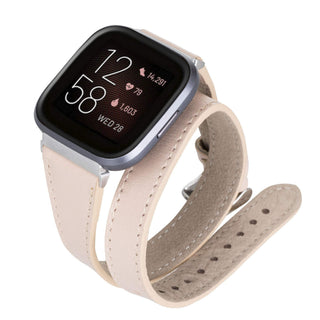 Serena Leather Double Wrap Watch Band for Fitbit Versa