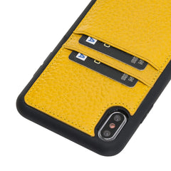 Funda tipo billetera de cuero Capri Snap On para iPhone XS Max