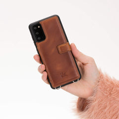 Fermo Leather Crossbody Wallet Phone Case for Galaxy S20