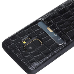 Funda tipo billetera de cuero Cosa Snap On para Samsung Galaxy S9