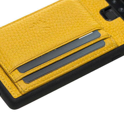 Funda tipo billetera de cuero Pisa Snap On con soporte para Samsung Galaxy Note 9