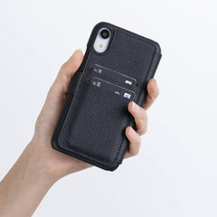 Funda tipo billetera de cuero con bloqueo RFID Siena para iPhone XR