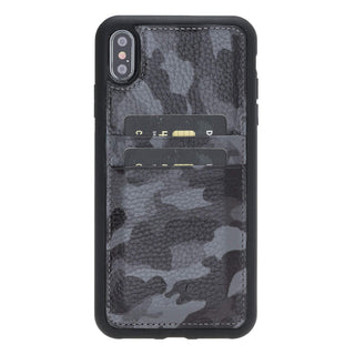 Funda tipo billetera de cuero Capri Snap On para iPhone XS Max