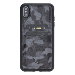 Funda tipo billetera de cuero Capri Snap On para iPhone XS Max