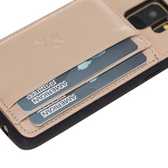 Funda tipo billetera de cuero Pisa Snap On con soporte para Samsung Galaxy S9