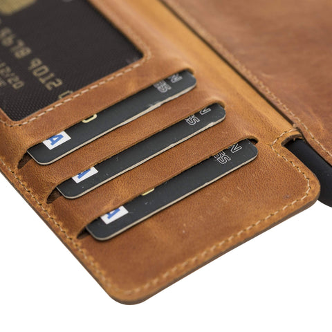 Verona Funda tipo billetera delgada de cuero con bloqueo RFID para iPhone 11 Pro Max