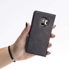 Funda tipo billetera de cuero con bloqueo RFID Florence para Samsung Galaxy S9