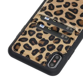 Funda tipo billetera de cuero Capri Snap On para iPhone XS Max