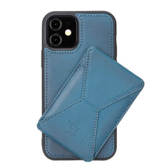 Messa RFID Blocking Leather Case for iPhone 12 Pro with a Detachable Wallet