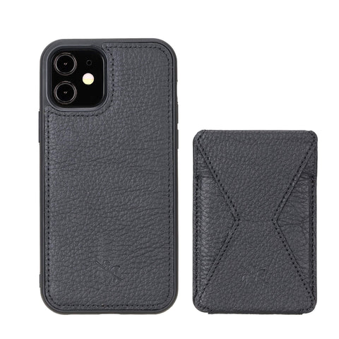 Messa RFID Blocking Leather Case for iPhone 12 Pro with a Detachable Wallet