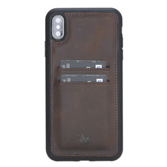 Funda tipo billetera de cuero Capri Snap On para iPhone XS Max