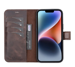 Funda tipo billetera de cuero desmontable con bloqueo RFID Ravenna para iPhone 14 Plus