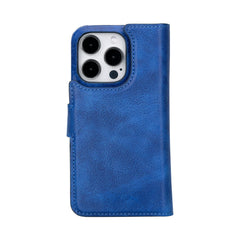 Funda tipo billetera de cuero con bloqueo RFID Florence para iPhone 15 Pro