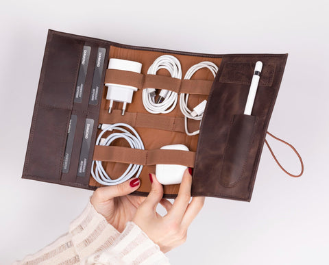 Lazio Leather Cable Organizer