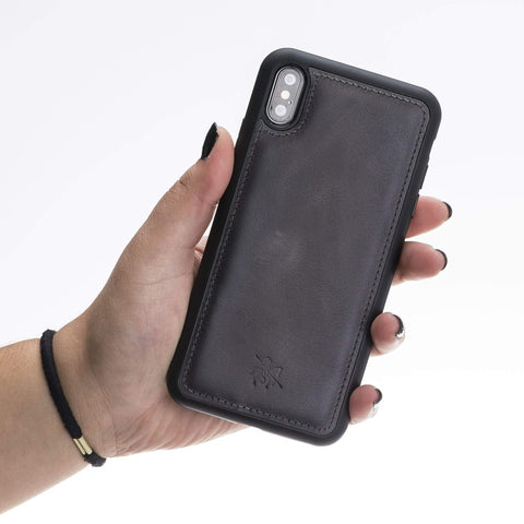 Funda de cuero Lucca Snap On para iPhone XS Max