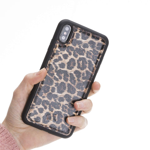 Funda de cuero Lucca Snap On para iPhone XS Max