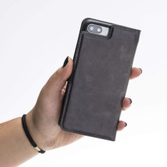 Funda tipo billetera de cuero con bloqueo RFID Florence para iPhone 7 Plus