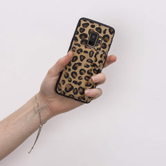 Funda tipo billetera de cuero Pisa Snap On con soporte para Samsung Galaxy S9