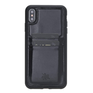 Funda tipo billetera de cuero Capri Snap On para iPhone XS Max